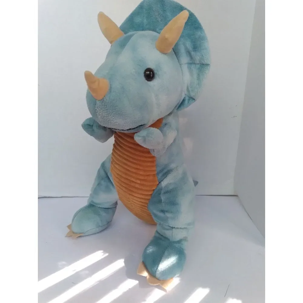 Adorable Blue Triceratops‎ Plush Dinosaur Toy Soft Stuffed Animal